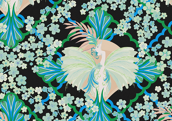 Faded Glamour, Absinthe Black - Made To Measure Curtains - Image 9